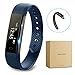 Fitness tracker watch, Hembeer V1 Smart Band with Step Tracker, Pedometer Bluetooth Bracelet Activity Tracker/ Sleep Monitor, Calories Track Sweatproof Health Band for iPhone & Android phones, Blue