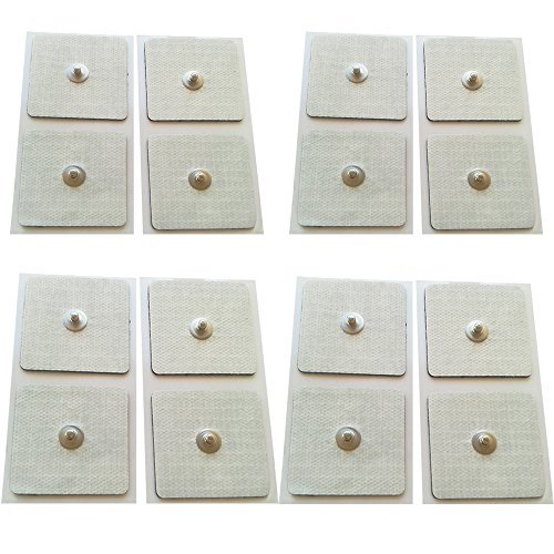 Globus 16 Electrodes SQUARES base to CLIP Stickers for Electrical stimulator UNIVERSAL button cells