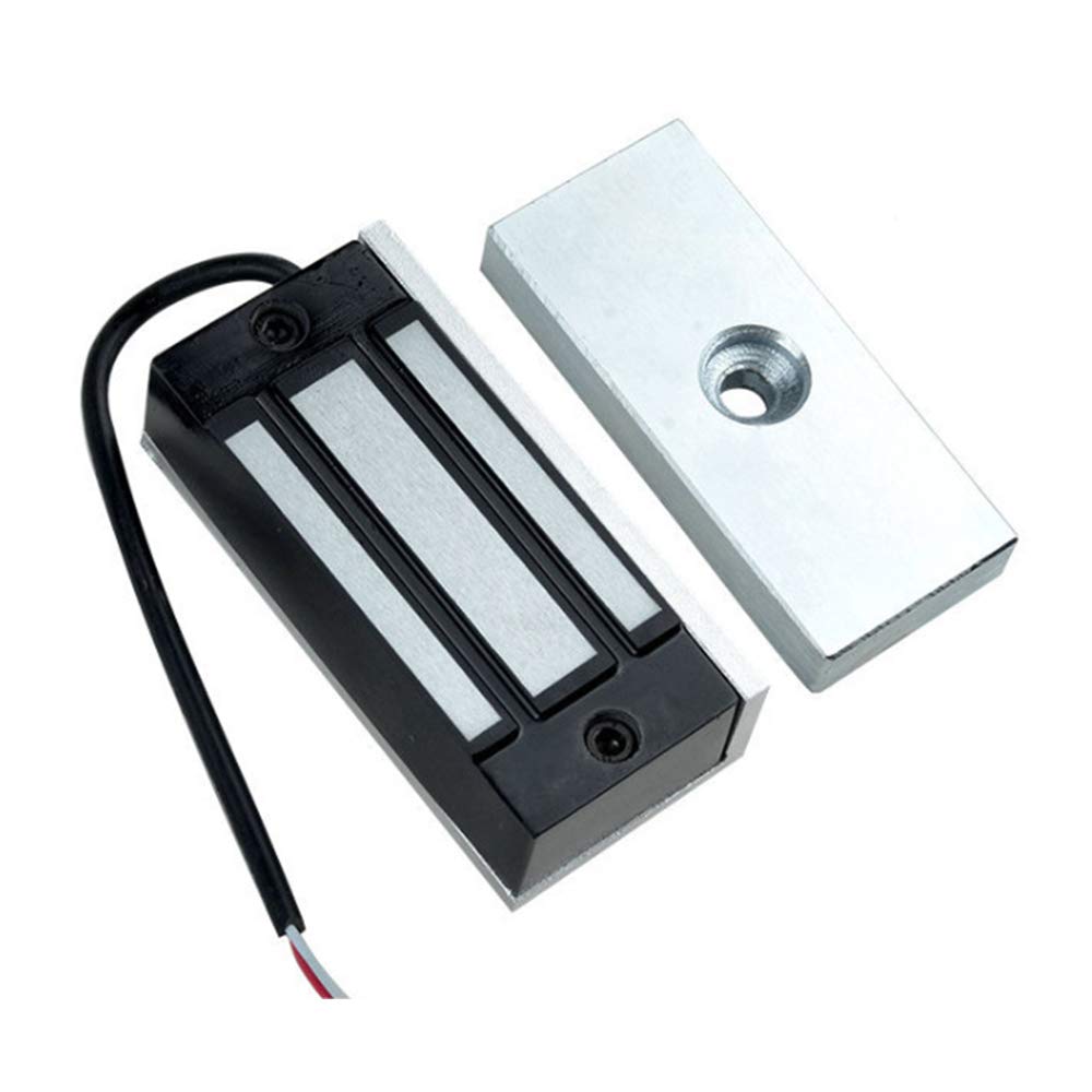 AMAO Electronic Magnetic Lock 60kg 132LBS Waterproof DC12V Electromagnetic Lock Force Retention for Access Control Door System Security Fail-Safe NC Mode