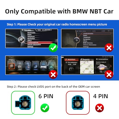 EZoneTronics CarPlay & Android Auto Retrofit Kit Decoder per BMW 1 2 3 4 5 6 7 Serie X3 X4 X5 X6 Mini 2012-2016 con sistema NBT OEM Plug & Play Upgrade Module con SWC WLAN Bluetooth Siri GPS