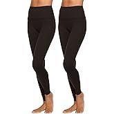 Felina Women's Velvety Super Soft High-Waisted Leggings 2-Pack