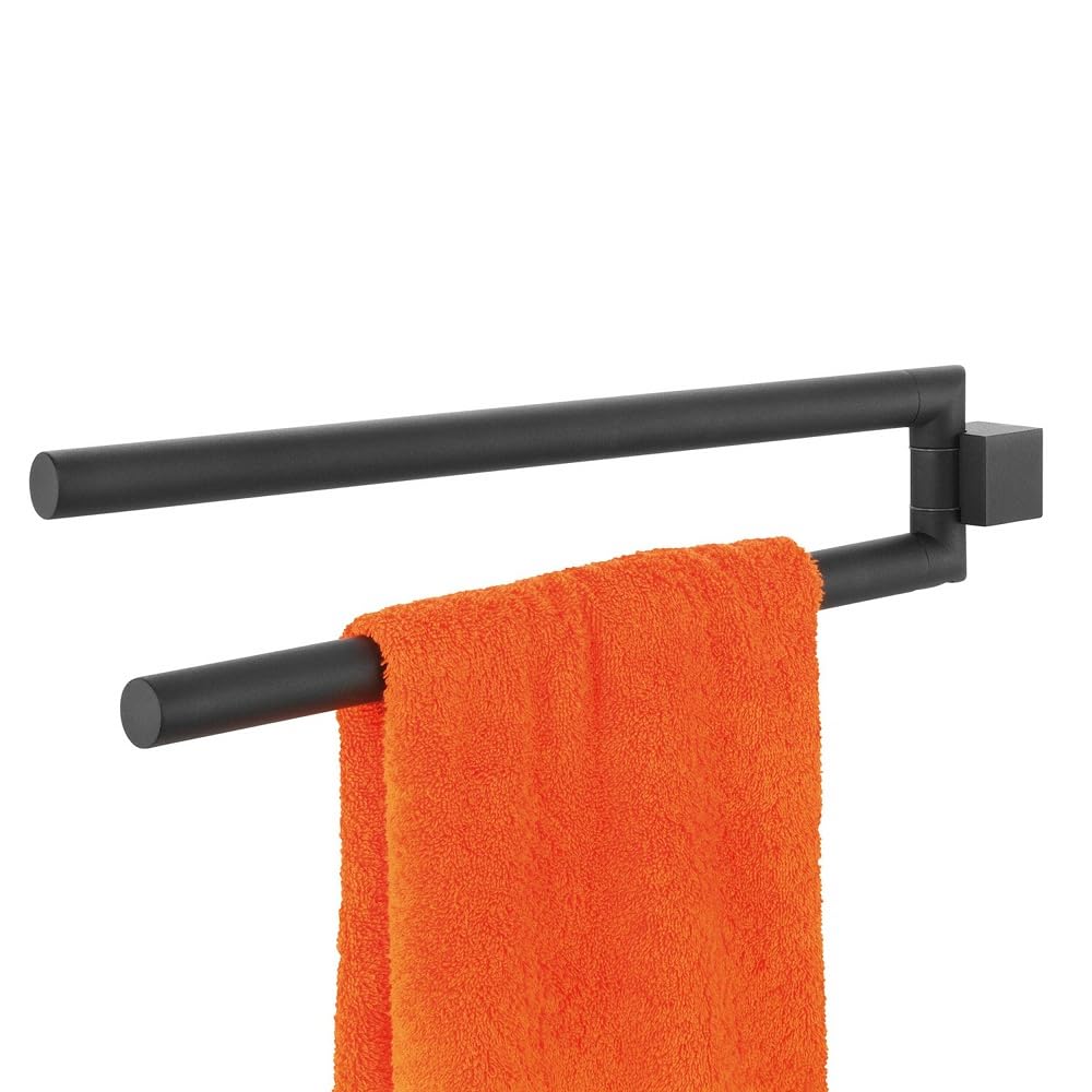 Tiger Nomad Towel Rail, Stainless Steel, Black, 4.1 x 9.7 x 46.1 cm