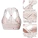 SHAPERX Women's Lace Bralette Unpadded Breathable Sexy Racerback Floral Lace Bras,SZ5509-Pink-M