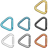 gofidin 7pcs Aluminium Alloy Triangle Carabiners,Keychain Snap Clip Hook,Kettle Buckle Carabiner and Outdoor Camping Hiking Accessories