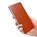 Galaxy J7 V Case, Galaxy J7 2017 Case, Galaxy J7 Sky Pro Case, Galaxy J7 Perx Case, MicroP Slim Folio / Flip Pu Leather With TPU Bumper Back Case For Samsung Galaxy J7 V / J7 2017 (Brown Leather Case)