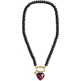 Madewell Women's Beaded Heart Charm Necklace