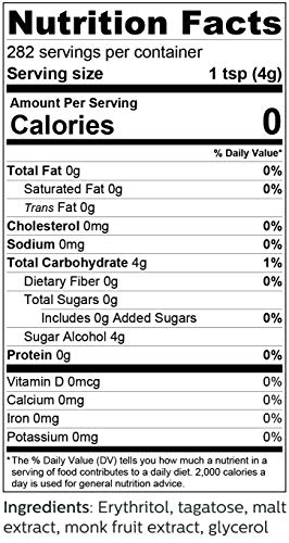 GOLD - Brown Sugar Alternative (2.5 lb / 40 oz) Substitute 1:1 Sugar Replacement - Monk Fruit Erythritol Sweetener for Low Carb Dieters and Diabetics - No Calorie Sweetener, Non-GMO - Thumbnail 6