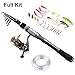 PLUSINNO Fishing Rod Reel Combos Carbon fiber Telescopic Fishing Pole with Spinning Reel Line Lures Accessories Combo Sea Saltwater Freshwater Fishing Rod Kit