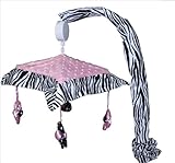 Musical Mobile for Pink Minky Zebra Baby Bedding Set