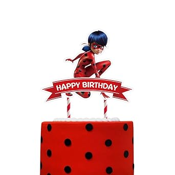 Decorations for Miraculous Ladybug Cake Topper Theme Cake Birthday