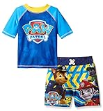 Paw Patrol Boys Swimwear Swimtrunks Rashguard Set, Trunks & Rashguard, 4T