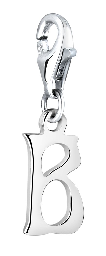Nenalina Charm Letter B Pendant, for All Brands of Charm Bracelets and Necklaces, Made of 925 Sterling Silver, 713231-000