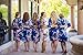 USDisc't Elegant Women's Kimono Robe for Parties Bridal and Bridesmaid Short (M, NavyBlue)