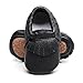 HONGTEYA Leather Baby Moccasins Hard Soled Tassel Crib Toddler Shoes for Boys and Girls…
