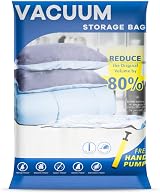 UOUNE Vacuum Storage Bags 6 Jumbo 100x80cm Reusable Space Saver