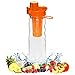 TOMENGBEIAABBCC Dijkoo YuanKanJu FlavFusion 25 oz Infuser Water Bottle with Locking Flip Top Lid (Orange)