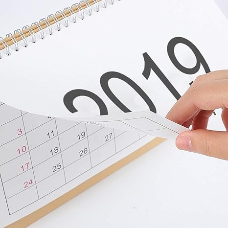 Semplice E Senza Stampa Inglese Calendario Da Tavolo 2019