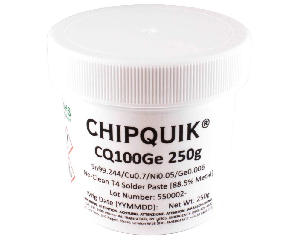 Germanium Doped Solder Paste No-Clean Sn/Cu0.7/Ni0.05/Ge0.006 T4 (250g jar)