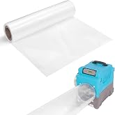 200 ft x 22" Lay Flat Poly Tubing, Flexible Ventilation Duct for Blower, Fan, HVAC, Temporary Airflow, Dust &amp; Fume Removal,Poly Bag Packaging Solution