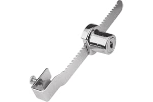 Prime-Line U 9949 Showcase Window Key Lock, 9/16 In. x 5-1/2 In., Steel, Chrome Plated, Fits 5/16 In. Glass (Single Pack)