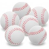 JOINPAYA Pu Training Baseballs for Kids - 6 Pack Soft Indoor Practice Balls for Beginners Lightweight Sports Training Set to 