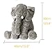 Rainbow Fox Long Nose Elephant Toys Soft Plush Stuff Dolls Lumbar Toys (Grey, Large)