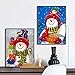 HaiMay 4 Pack DIY 5D Diamond Painting by Number Kits Full Drill Round Rhinestone Embroidery Pictures Arts Craft for Home Wall Decoration, Christmas Snowman(12 x 16 inch)