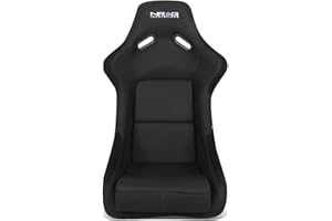 NRG Innovations Fixed Back Sport Bucket Seat - FRP Fiber Glass - Large - Part # FRP-300 Black