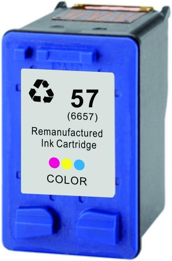 DOREE 1x Remanufactured Ink Cartridge for HP 57 C6657A Colour for HP Deskjet 450/5150/5550/5551/5650/5850/9650/9670/9680 Colour Inkjet printers; HP Photosmart 100/120/230/7150/7350/7550 Colour Inkjet printers; HP PSC 1110/1210/1350/2105/2108/2110/2115 // 2210/2150/2175/2410/2510 all-in-ones; HP Officejet 6110 all-in-one