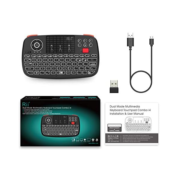 New-Dual-Mode-Wireless-Multimedia-Keyboard-with-Touchpad-Mouse-Rii-I4-Bluetooth-40-with-24G-Wireless-Mini-Keyboard-with-Scroll-Button-LED-Backlit-Rechargeable-Battery New Dual Mode Wireless Multimedia Keyboard with Touchpad Mouse Rii I4 Bluetooth 4.0 with 2.4G Wireless Mini Keyboard…