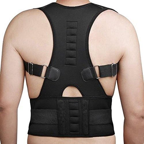 SURMTO Back Brace Posture Corrector for Women and Men - Adjustable Support Brace with 10 Magnets - Improve Posture and Provide Lumbar Support to Reduce Lower and Upper Back Pain
