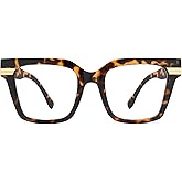 Dollger Square Blue Light Blocking Glasses for Women Men 90s Oversized Fashion Bluelight Eyeglasses Non Prescription Frame