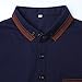 Womleys Mens Casual Slim Fit Short Sleeve Collared Polo T Shirt (US Medium, Navy Blue)