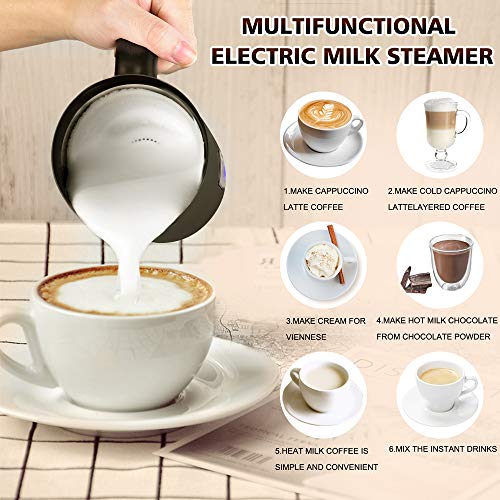 5 Milk+Frother+Cappuccino+Chocolate+Functionality
