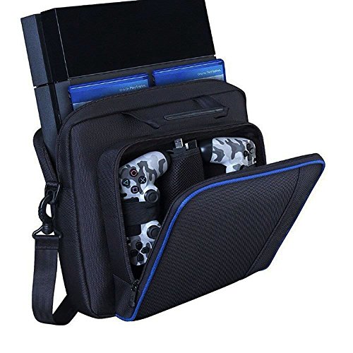 Travel Carrying Case PS4, Popmall Multifunctional Travel Storage Carry Case Protective Shoulder Bag PlayStation4 PS4 Slim System Console Accessories - Thumbnail 6