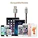 Kinbashi Lightning Cable 3 Pack 6Ft Nylon Braided for iPhone 8, 8Plus, iPhone X, iPhone 7, 7Plus and iPad