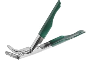 KAMaster Stainless Steel Grill Grate Lifter Gripper,Grate Grabber with Green Protective Cover Grate Lifter Tool Compatible with Big Green Egg Grill Kamado Charcoal Grill Smoker,Weber,Primo,Grill Dome