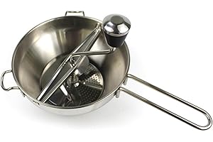 VALICLUD Stainless Steel Food Masher and Fruit Vegetable Jam Refiner for Baby Cooking, Sturdy Kitchen Tool for Pureeing and G