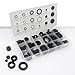 SINOCMP 125pcs 18 Sizes Grommets Ring Assortment For Car Vehicle Auto Repair
