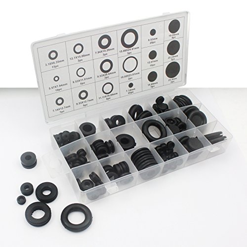 SINOCMP 125 pcs Rubber O Ring Plumbing Gasket Seals Grommets Ring Assortment For Car Vehicle Auto Repair 18 Sizes