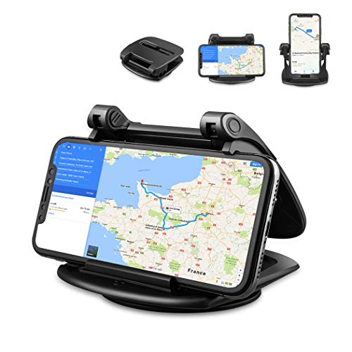 Car Phone Holder, 360° Rotate Strong Sticky Gel Premium 3M Dashboard Car Phone Mount Cradle [Easy Opening & Neat Folding] Hold Phones Vertically/Horizontally for iPhone, Android Smartphones, GPS Ih1 - Thumbnail 7