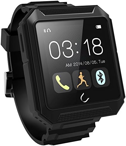 WEMELODY Smartwatch Travel Tricks Waterproof Bluetooth4.0 Smart Watch for iPhone Samsung iOS Android (Black)