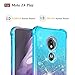Dzxouui for Moto Z4 Case,Moto Z4 Force case,Motorola Z4 Play Case,TPU Protective Cover for Girls and Women Glitter Bling Sparkle Cute Phone Case for Motorola Moto Z4/Z4 Force/Z4 Play(Teal-Purple)