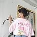HaoKe Women's Short Sleeve Crewneck Shirts Loose Casual Tee T-Shirt Basic Tee Tops Strawberry Milk Box Graphic T-Shirt Pink Gift Get One Size Bigger!