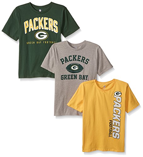 NFL Youth Boys 8-20 Replen Tee Set (3Piece), Large (14-16), Assorted Colors