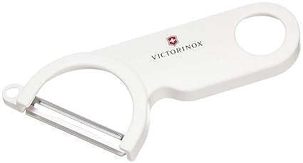 Victorinox Sparschäler mit Pendelklinge, Rostfrei, Edelstahl, Kunststoff, Spülmaschinengeeignet, weiß