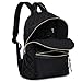 Women Backpack Purse Black Nylon Backpack Small Quilted Rucksack for Woman Girls