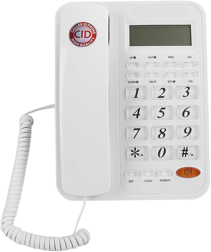 Pusokei Wired Desk Wall Telephone, Landline Phone with