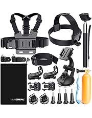 Accessori per Gopro, Kit Accessori Action Cam per Go Pro Hero 7 Hero 2018 Hero 6 5 4 3 2 1 Hero Session 5 Black AKASO EK7000 Apeman Dpower Xiaomi di LUSCREAL.