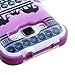 Luxca Hybrid Heavy Duty Rugged Impact Armor Soft Silicone Kickstand Cover for Samsung Galaxy Core Prime G360 Bundle with Clear LCD Screen Protector and Stylus Pen (Elephant Tribal / Purple)